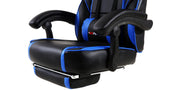 Pace Gaming Chair with Footrest in Black & Blue