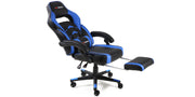 Turbo Gaming Chair with Footrest in Black & Blue