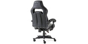 Turbo Gaming Chair with Footrest in Black & White