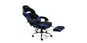 Pace Gaming Chair with Footrest in Black & Blue