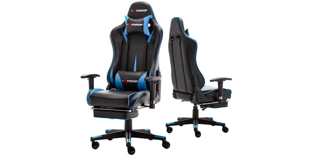 Formula RX Gaming Chair with Footrest in Black & Blue