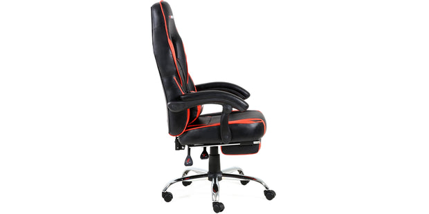 Pace Gaming Chair with Footrest in Black & Red