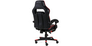 Turbo Gaming Chair with Footrest in Black & Red