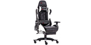 Pro GT Gaming Chair with Footstool in Black & White