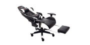 Pro GT Gaming Chair with Footstool in Black & White