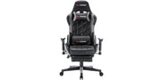 Pro GT Gaming Chair with Footstool in Black & Grey