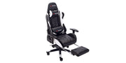 Pro GT Gaming Chair with Footstool in Black & White