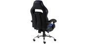 Pace Gaming Chair with Footrest in Black & Blue